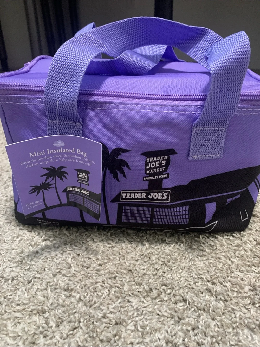 NWT Trader Joe’s Purple Mini Insulated Bag
